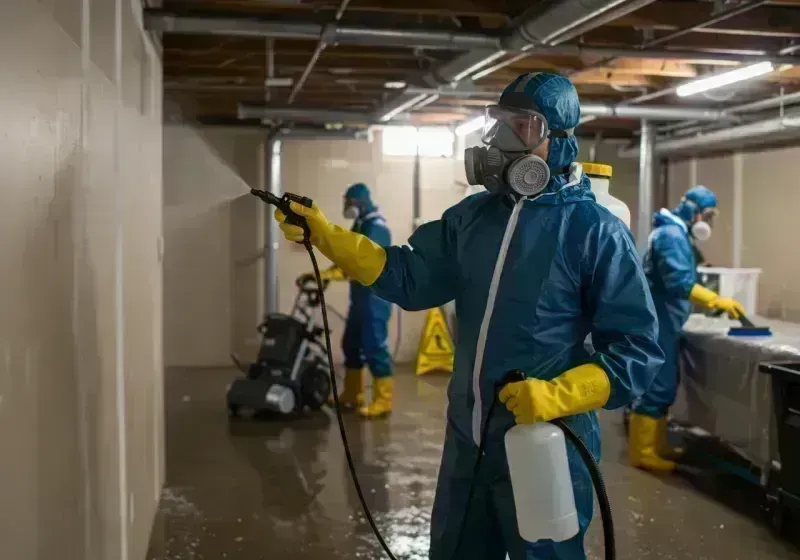 Basement Sanitization and Antimicrobial Treatment process in Salida, CO